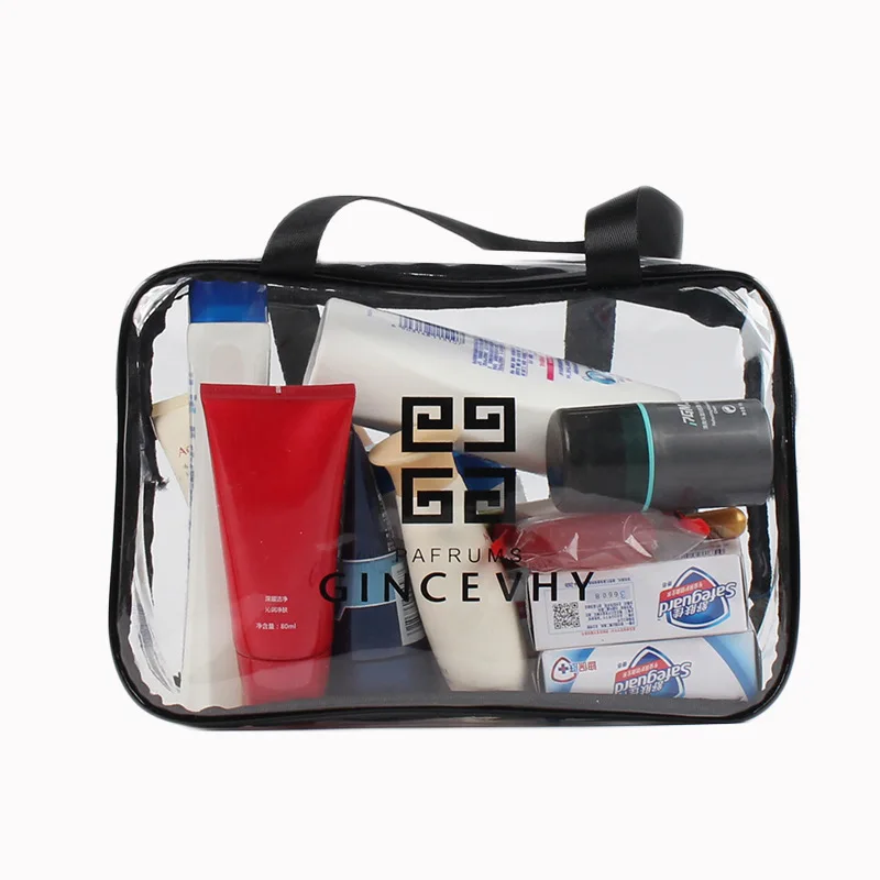 

Waterproof transparent cosmetic bag custom travel Makeup brush storage bag portable toilet bag
