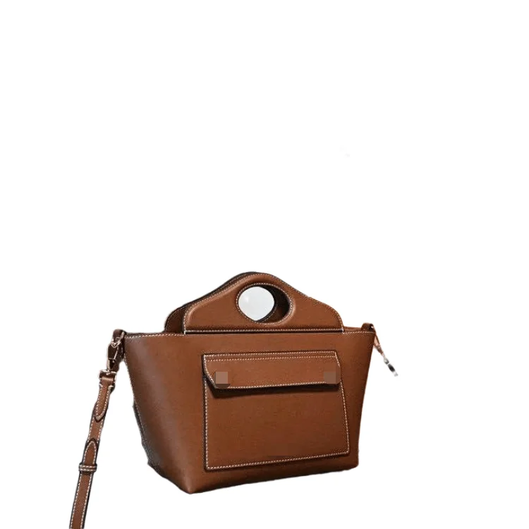

British Fashion Luxury Brand Style Handbag High Quality BBR Design Tanned Calfskin Handbag For Lady