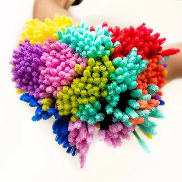 

50pcs per Pack High Quality No Smell Soft Brush Head Silicone Mascara Brush Disposable Eyelash Wand Brush Eyelash Extension, Various