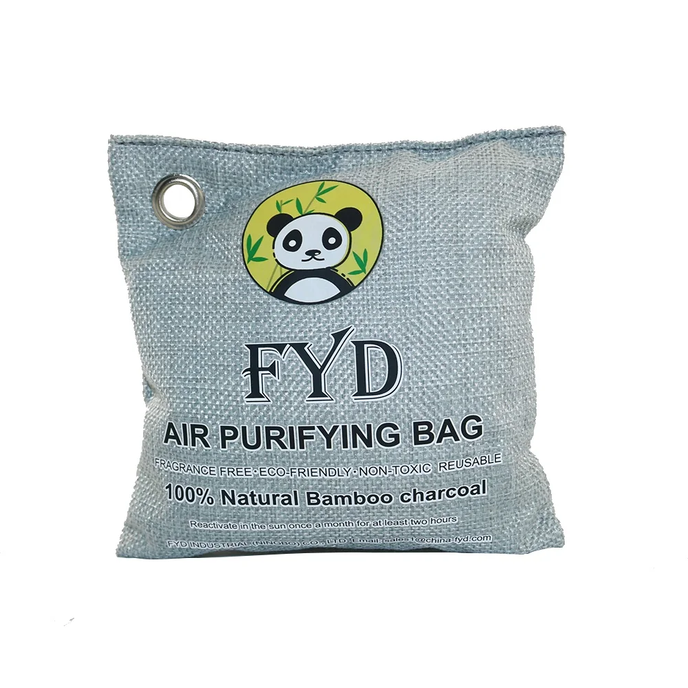 

Bamboo Charcoal Air Purifying Bags Removes Odors and Moisture Nature Fresh Air Purifier Bags, Gray