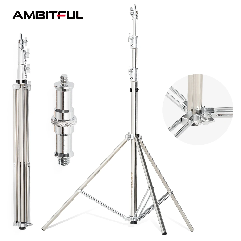 

AMBITFUL AS-280pro 2.8m stainless steel air cushion light stand Heavy Duty Adjustable Tripod For Photography studio