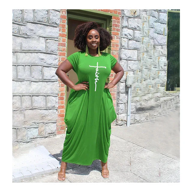 

GX062 Summer fashion Dresses Vendor casual solid color short sleeve Plus size Irregular O neck Maxi Women Dress, Picture