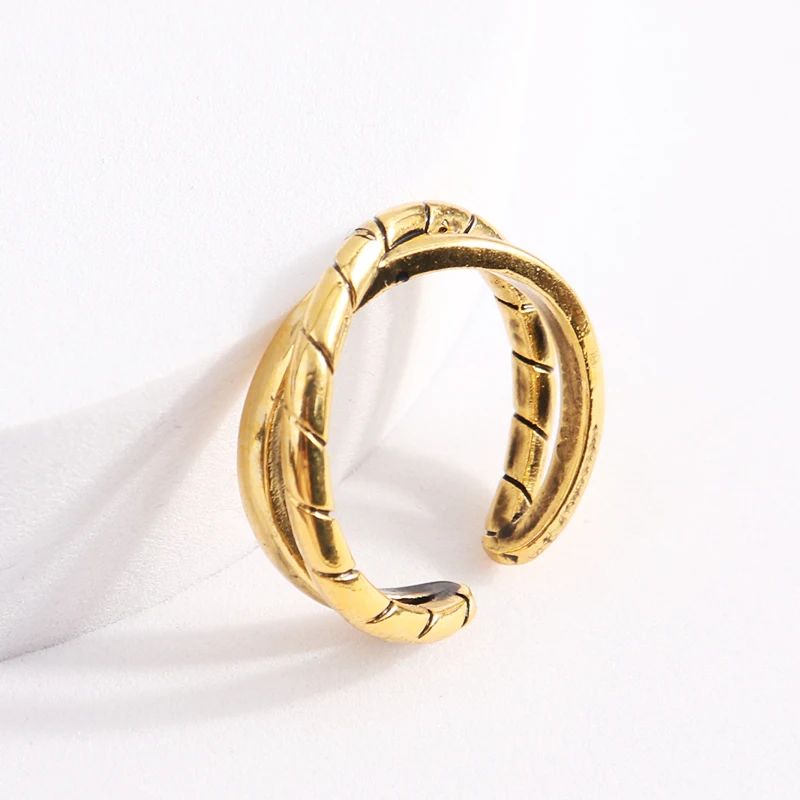 

Creative Twill Open Ring Retro Simple Ring Women, Picture shows
