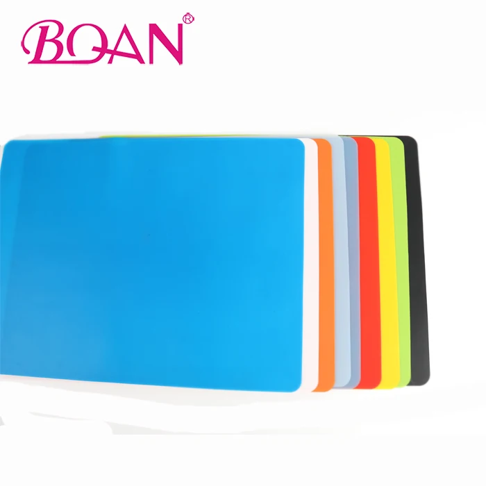 

2021 Custom Logo Fuzz Nail Silicone Pad Stamping Foldable Washable Table Cover Mat Pad, As pic