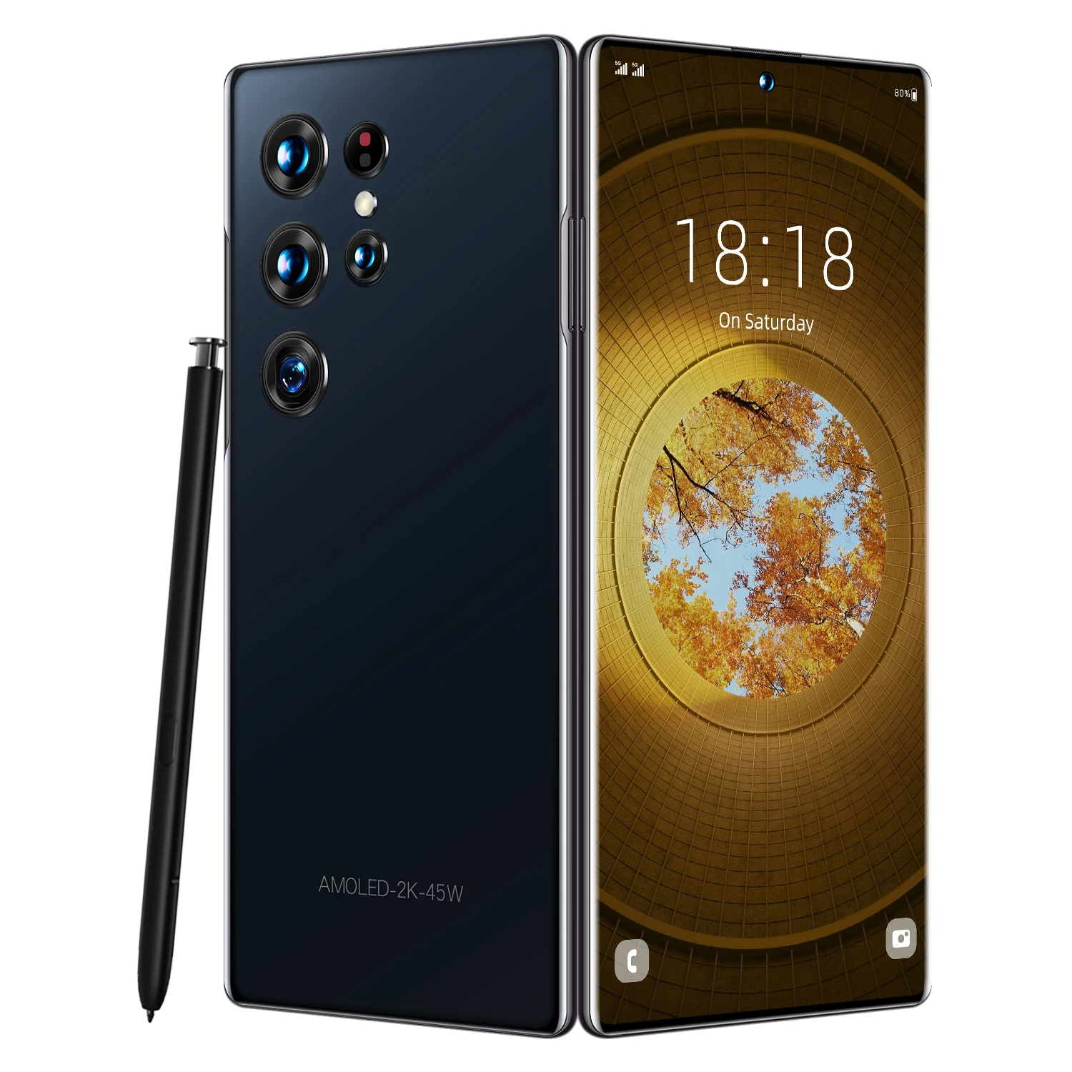 

Original phone Smartphone galaxy S22+ Ultra Cross-Border 7.3 Inch Built-in stylus Mobile Phone 16+512GB Android, Black/white