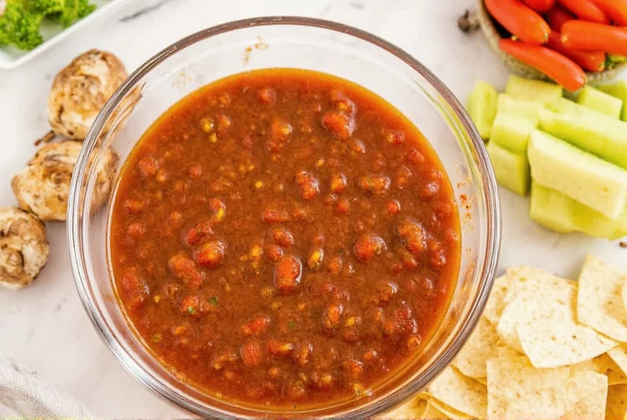 Hatch-Chili-Salsa in Schüssel mit Tortilla-Chips