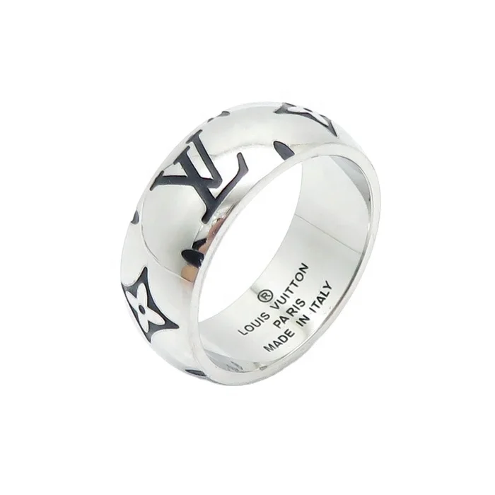 

hot sale stainless steel hip hop jewelry custom letter eternity ring for women 2021