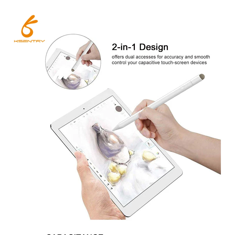 

Active Touch Screens Pencil Palm Rejection 2In1 Capacitive Stylus Pen With Tilt Function Tablet Pens For Android Ipad
