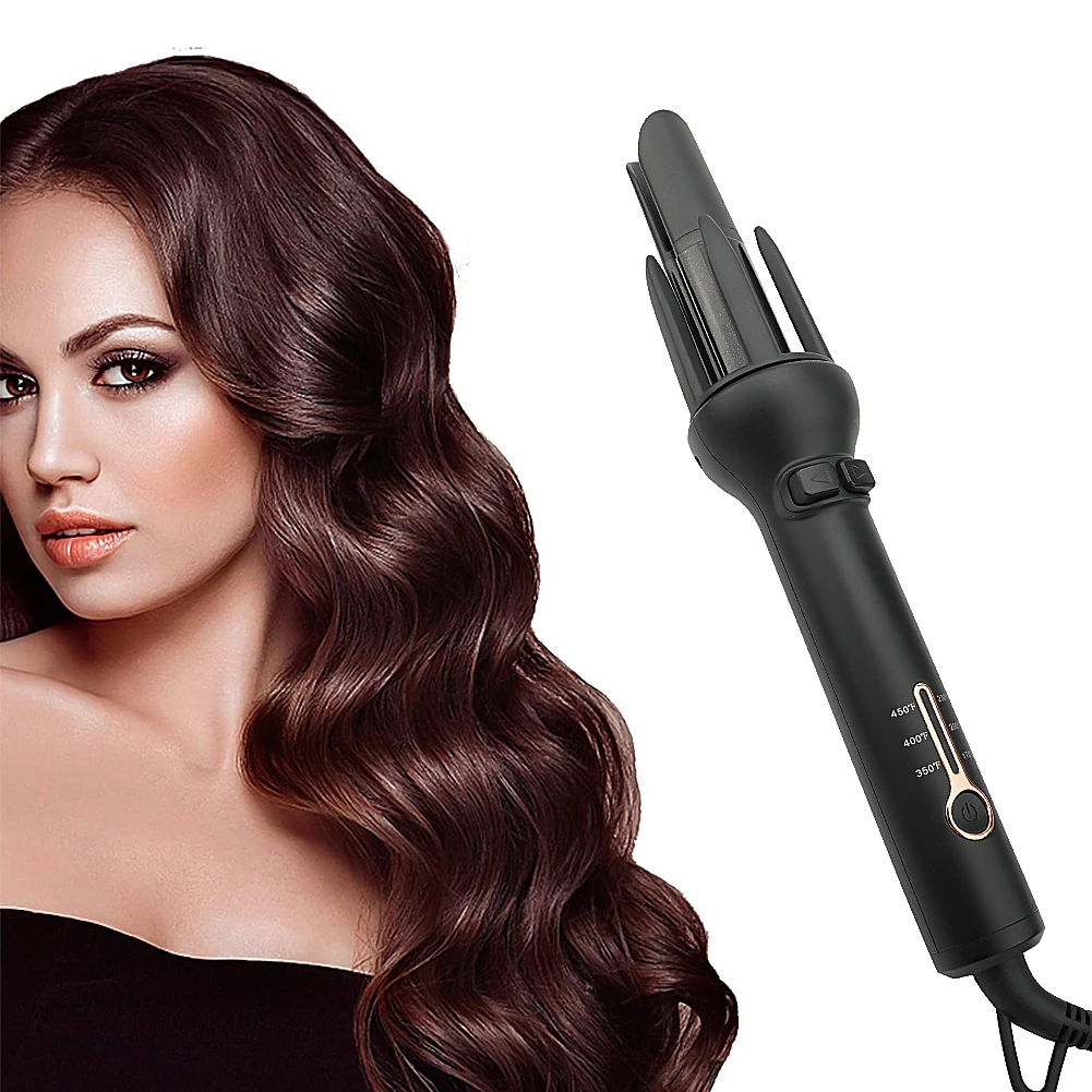 

GTP Portable Curling Wand Rotating Iron LCD Digital Display Hair Curler Automatic Hair Curler, Any color could be customized