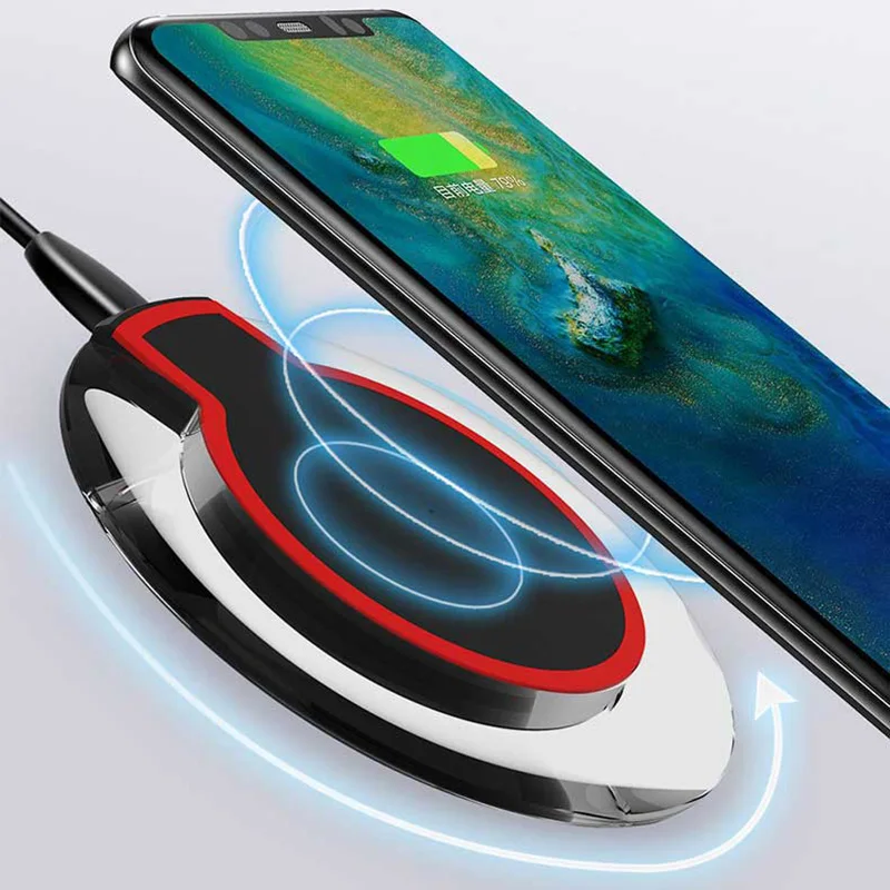 

Free Sample Universal Crystal Qi Wireless Charger With LED Light Mobile Phone Wireless Charging, White, red, black or customized