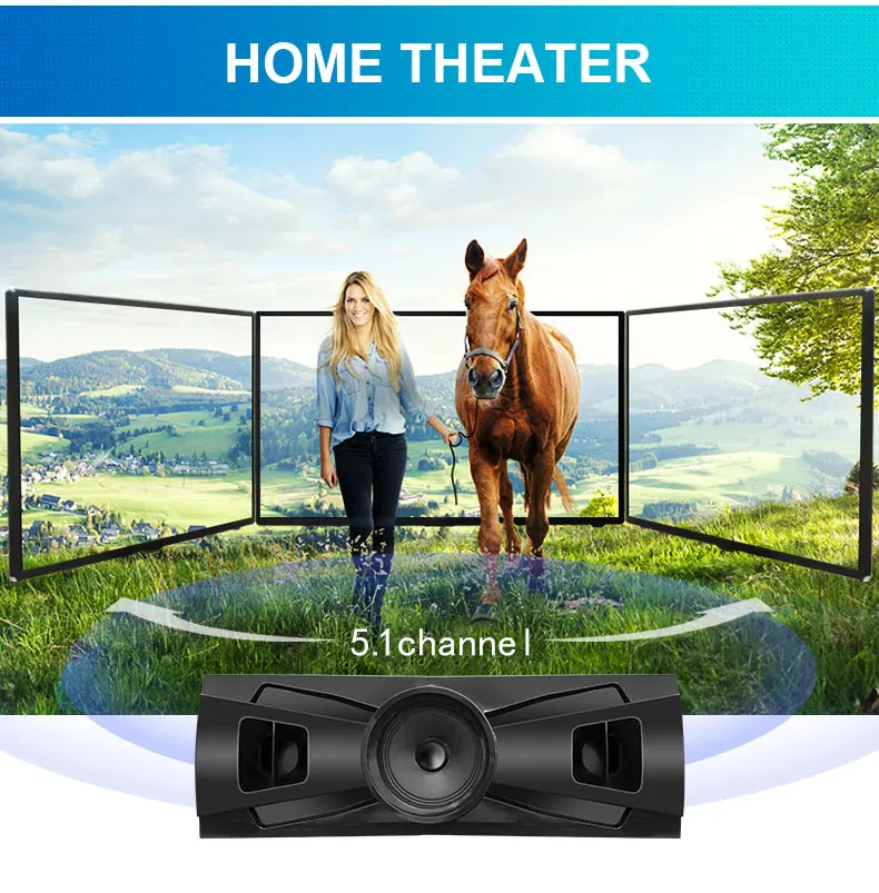 5.1 channel Home theater systems high glass Super Bass Hifi Surround Sound 5.1 speaker - ANKUX.COM