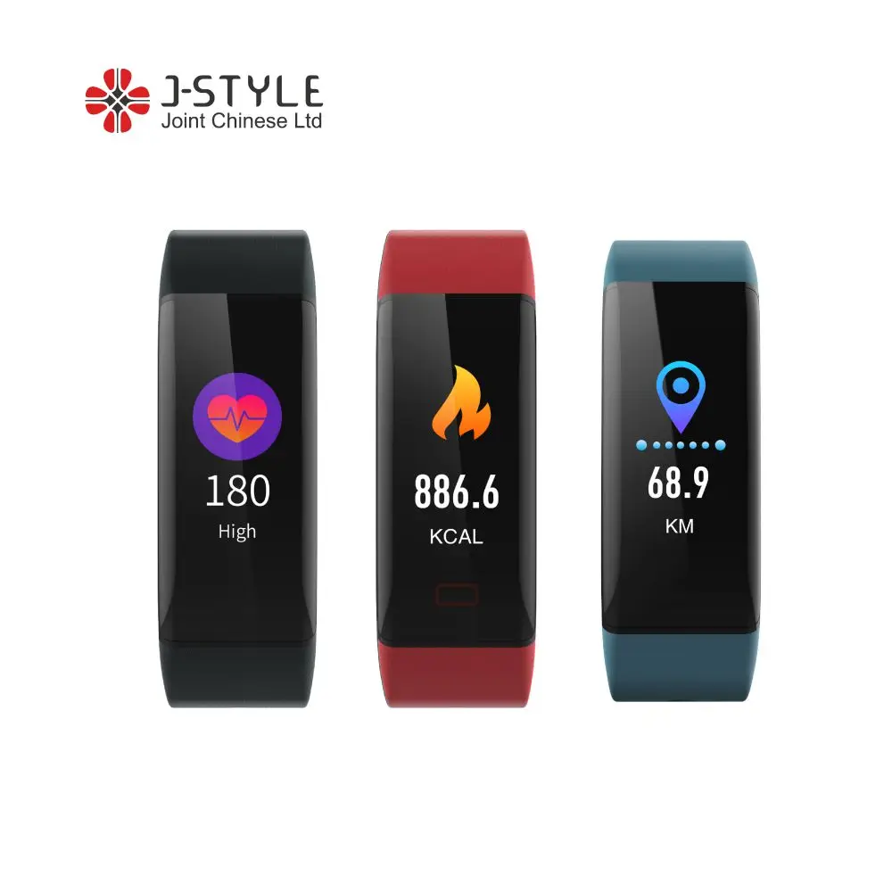 

Fashion Design J-Style 1668 Cheap Elastic Band Fitness With App Distance Alert Smart Band