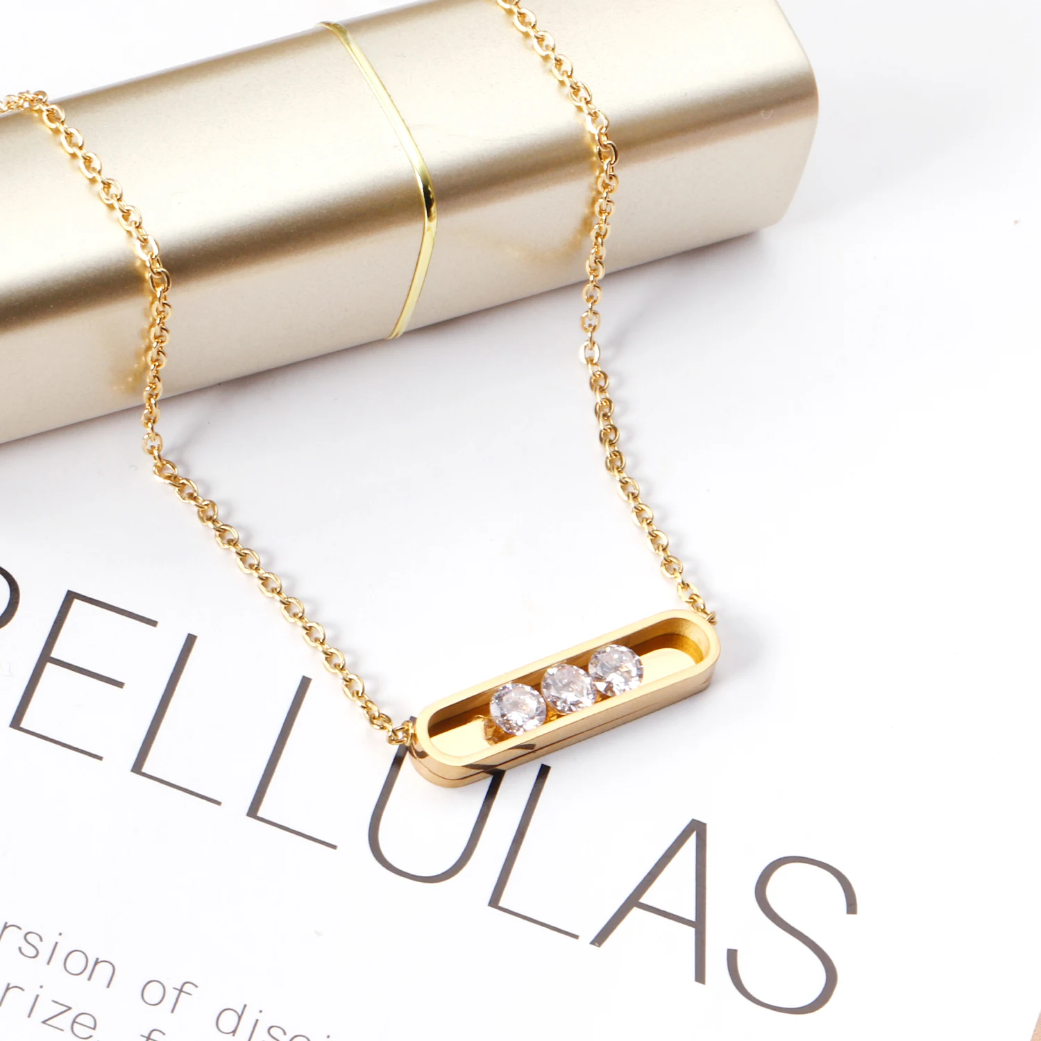 Necklaces Women Gold Diamond J