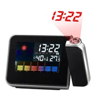 

Projection Alarm Weather Station Clock Weather forecast projector alarm clock Table LED Back Light Desk Colorful Digital Display