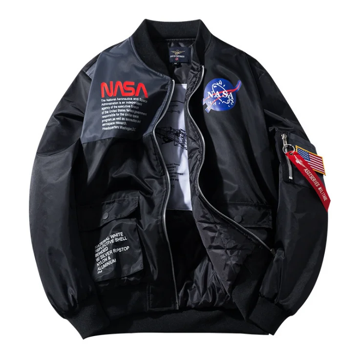 

2020 hot sale new fashion baseball jacket Pilot Stand Collar plus size men's coats thick men jacket, Blue, black, grey