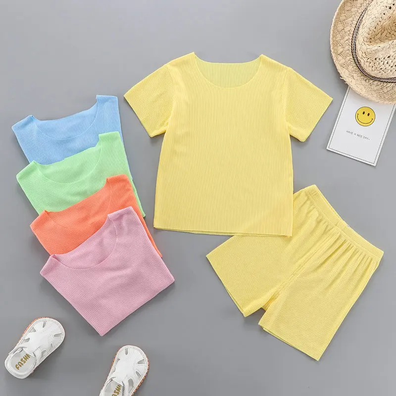 

2021 summer kids cloth sets girls' fashionable toddler girls casual short sets baby clothes girl, Picture