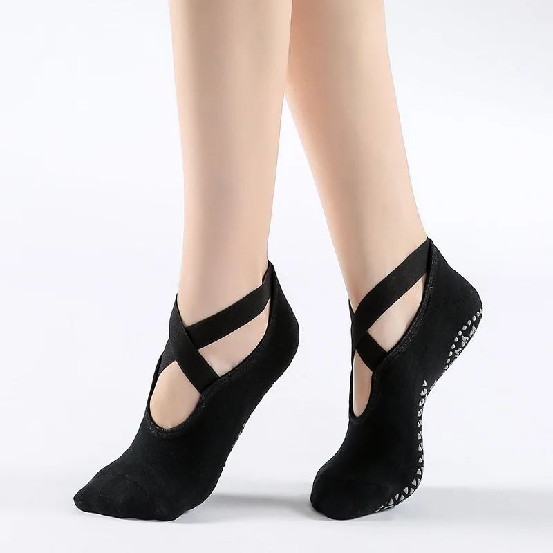 

wholesale custom logo cotton non slip pair woman antislip pilates yoga nonslip socks, 6 colors