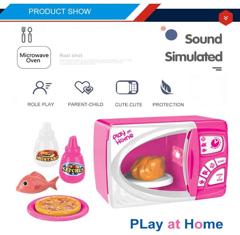Plastic Pink Microwave Oven Kids Children Girls Home Role Play Pretend Game  Toy Sale - Banggood USA Mobile-arrival notice