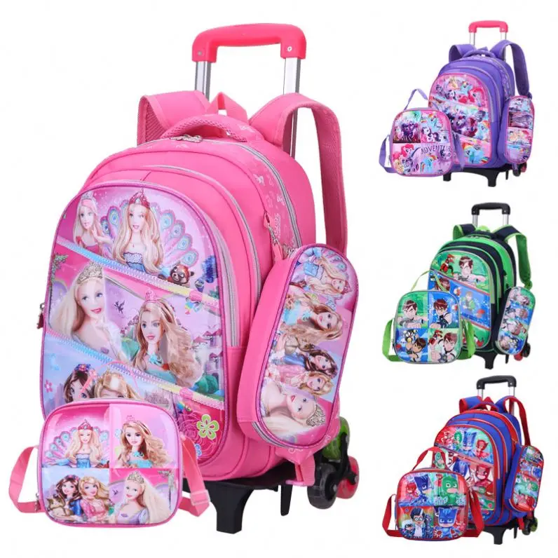 

3 in 1 mochila anime impermeable custom cute backpack eva kid backpack sets with lunch box pencil case for Elementary School, Pink