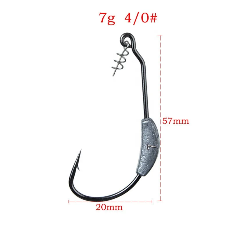 

Anti-hanging bottom nude color lead crank hook 2g 2.5g 3g 4g 5g 7g for soft bait fish jig barbed hook, As picture