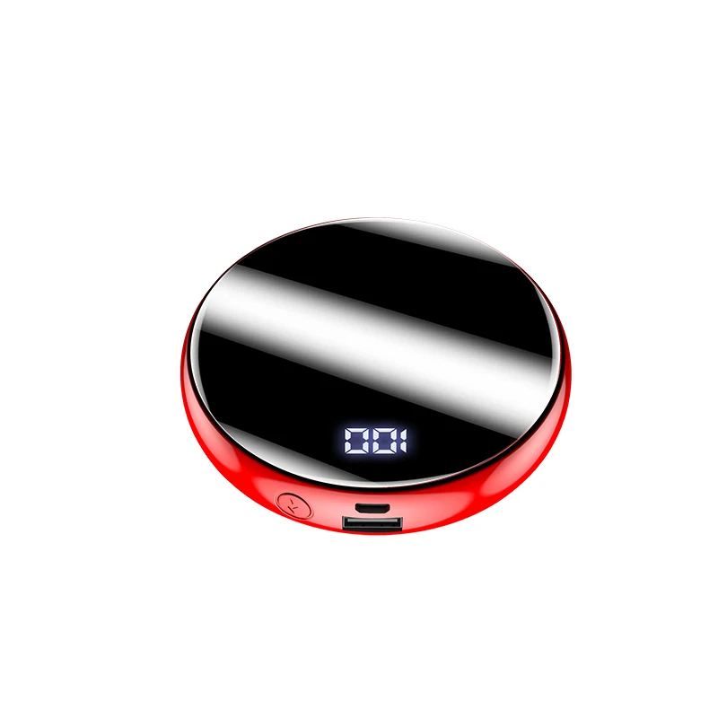 

most popular new fashion style cheap round mini Power bank 20000mAh,Portable digital display round Mini Power Banks