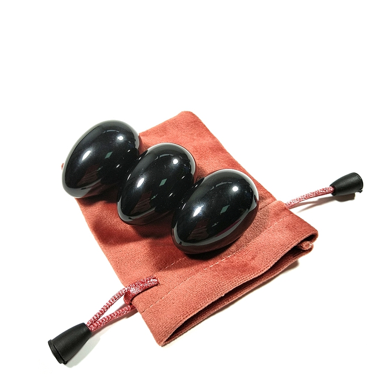 

Natural Made Jade Yoni Eggs Stick 3 Pcs Drilled Natural Quartz Crystal Jade Eggs quartz for healing
