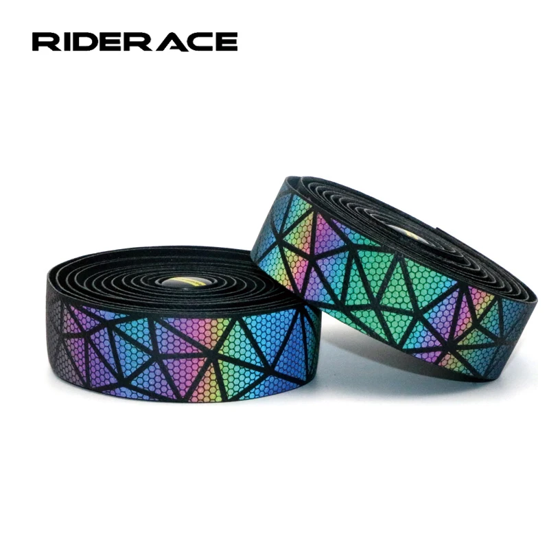 

Road Bicycle Handlebar Tape Light Change Reflective Bike Bar Tape Racing Bike shockproof Wrap Pu Leather Cycling Handlebar Tapes