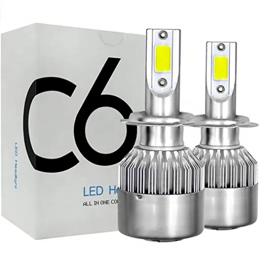 Headlight bulb h3 led headlight 9007 h7 led bulb for c6