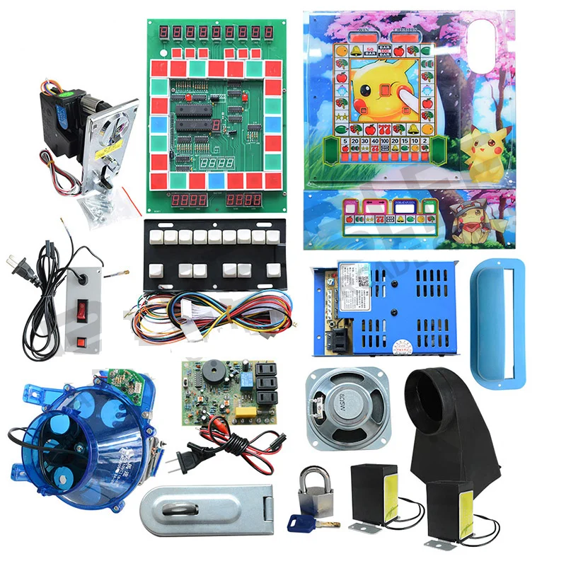 

Coin Acceptor Mario Fruit King Casino Slot Multi Gambling Machine Game Video PCB Board Kit With Cabel Button Power Supply