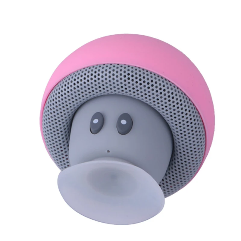 

2021 Amazon Selling Cute Mini Mushroom Wireless Portable Waterproof Shower blue tooth speaker For Mobile Phone, Black, green, blue, pink, red, light blue,yellow