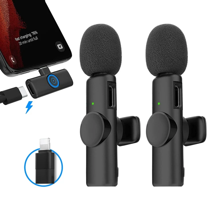 

2.4g Tiny Mobile Mic For Youtube Spy Mini Lavalier Lapel Microphone Professional Wireless Microphone Wireless Mic For Phone