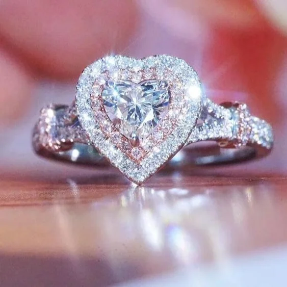 

Fashion 18K Solid Gold 0.50ct j vs2 vgvg n pink yellow diamond ring