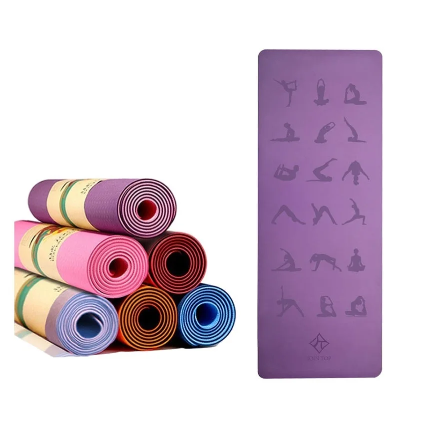 

TKing 2021 Selling Factory eco friendly anti slip TPE Yoga Mat double layer with logo Custom print waterproof, Customized color