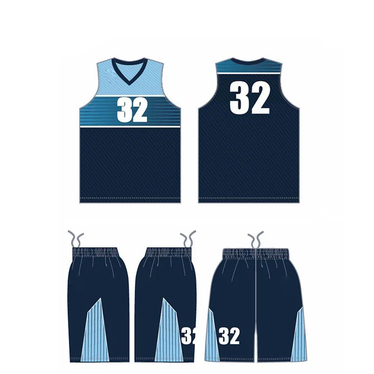 

New Design V Neck Sports Team Uniform Sets Custom Sublimation Printing Quick Dry Basketball Jersey, Custom color