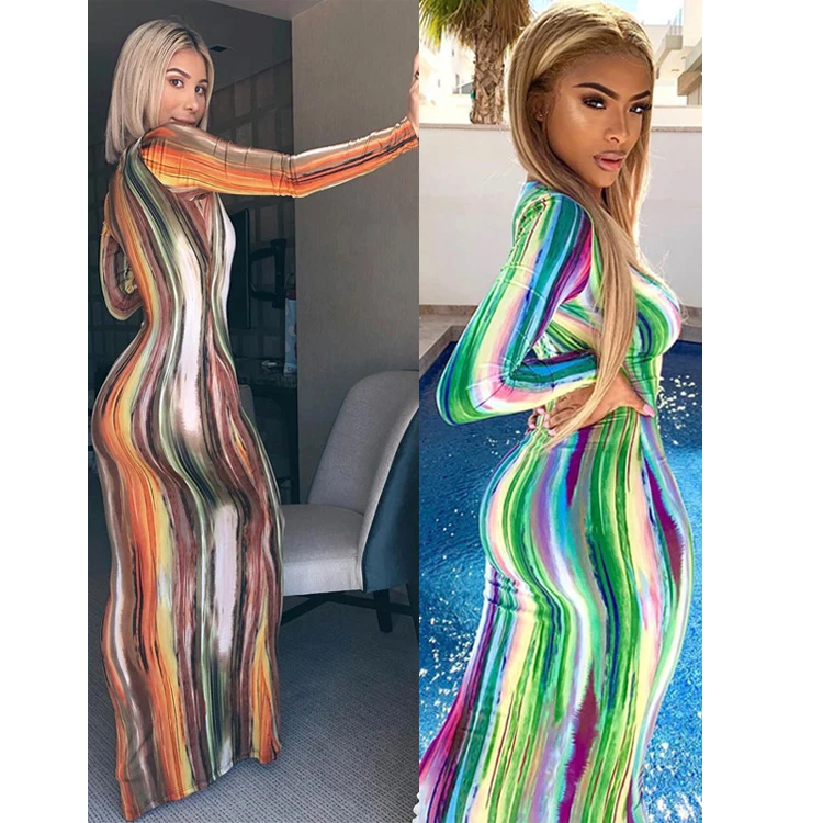 

Free Shipping Spring women clothes factory ladies long sleeve floral print dress women clothing party dress casual dresses