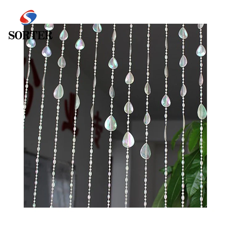 Hanging Teardrop Plastic Bead Curtains For Door Curtain Room