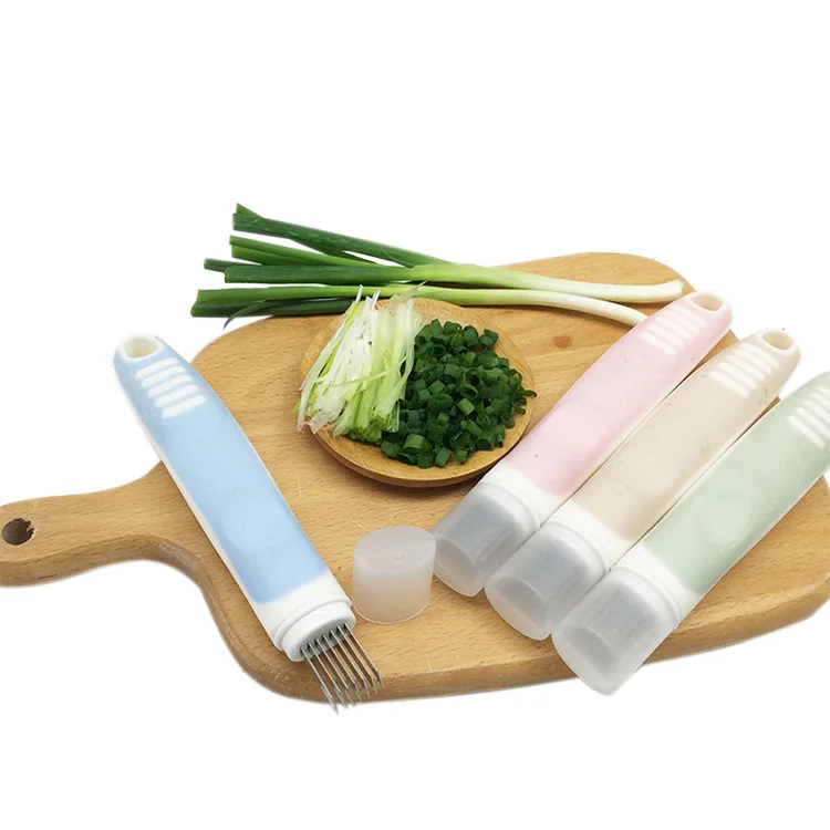 

2021kitchen accessories Sharp Scallion Cutter Shred Stainless Steel Onion Knife