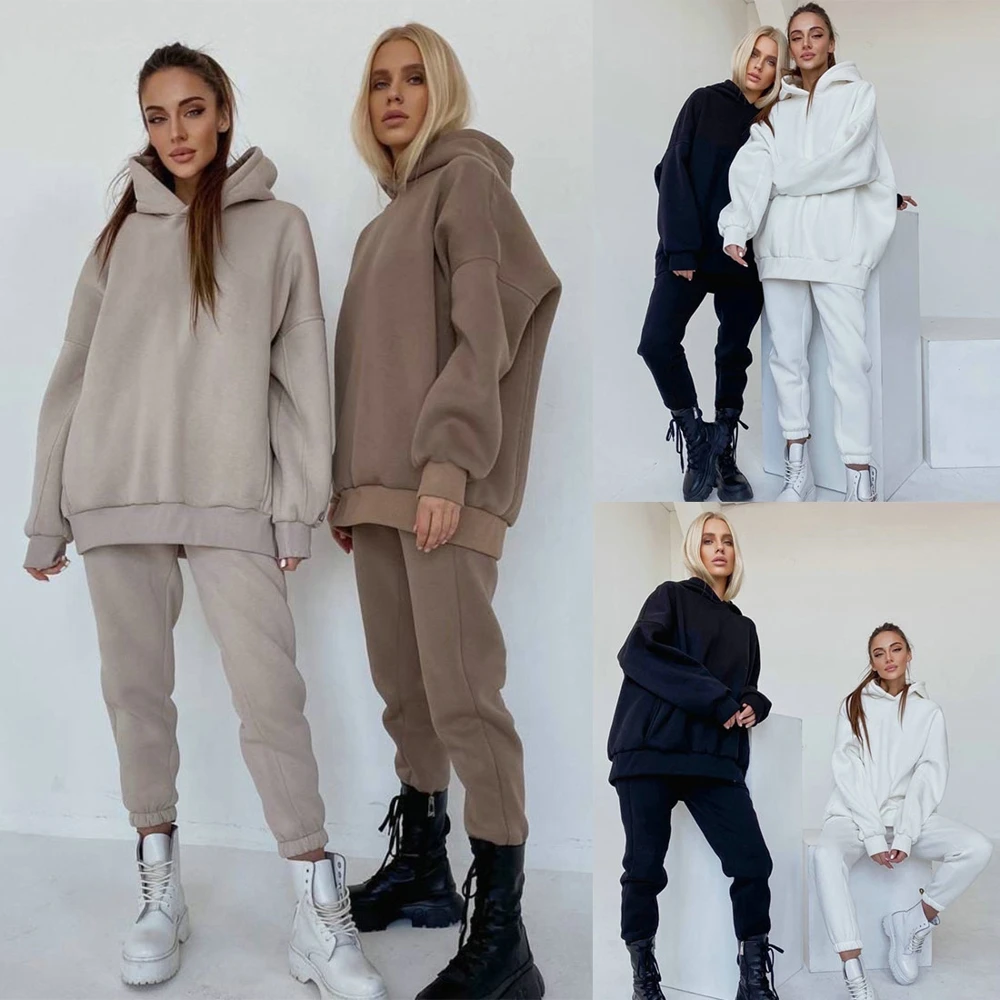 

New Fall Sweatsuit Women Hoodies Sweat Pant Sets Outfits Autumn Long Sleeve Top Pant Two Pieces Set Tracksuit