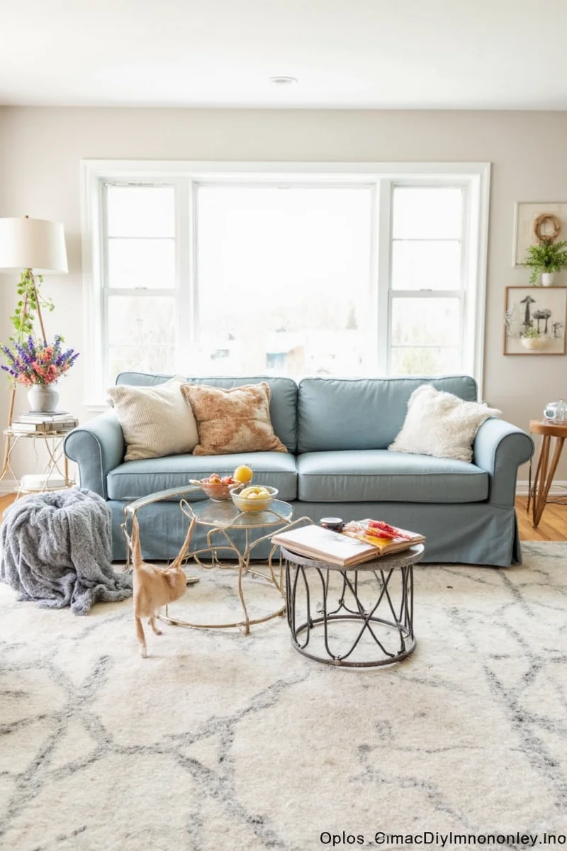 West Elm Reclaimed Wood Frame Slipcover Sofa