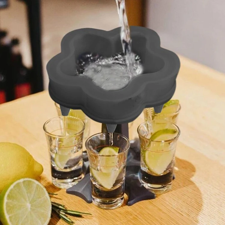 

A2984 Party Glass Cup Holder Aerator Bar Tools Artifact Water Divider Dispenser Cocktail Wine 5 and 6 Shot Glass Dispenser