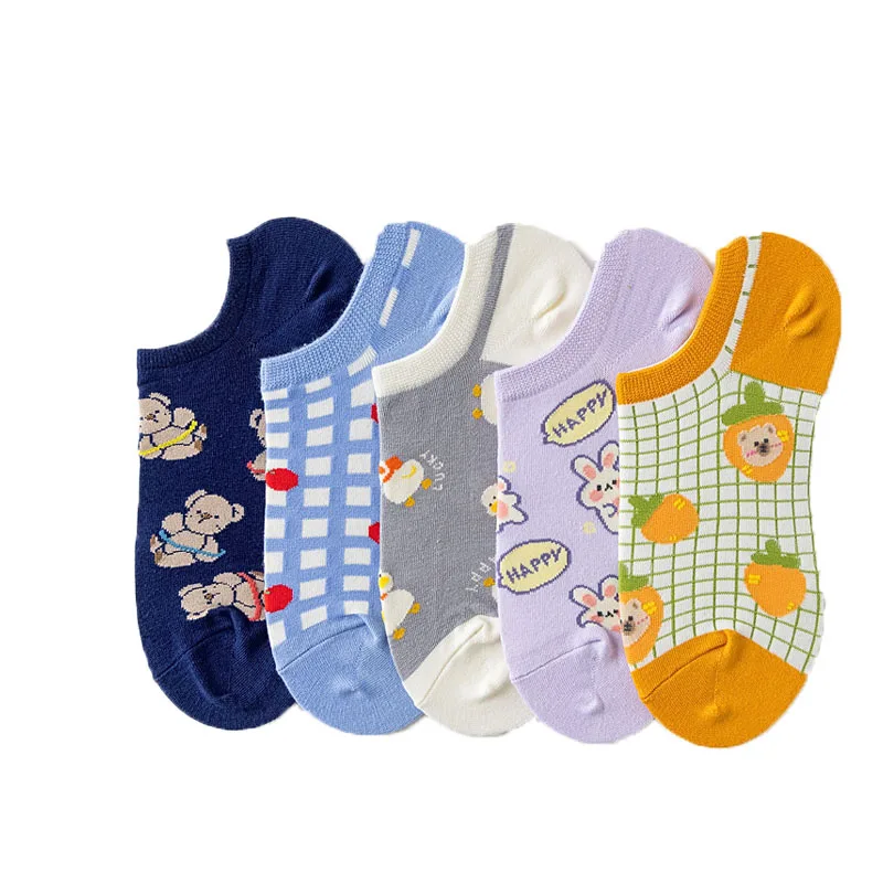 

Wholesale colorful korean fashion ankle women socks summer, Custom color