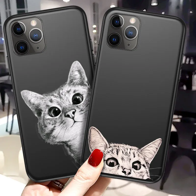 

Space Animals Phone Case For iPhone 11 Pro Max X XR XS Max 6 6s 7 8 Plus 5 5s SE Soft TPU Silicone Back Cover Coque