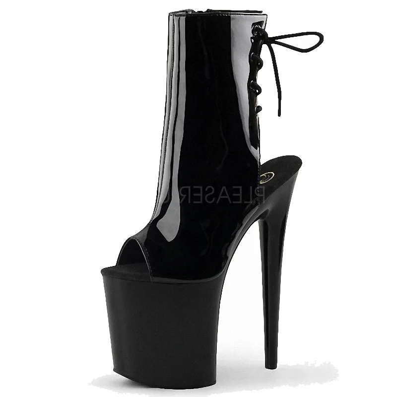 

20cm fashion sexy ladies bottom high heel platform ankle boots sexy women party boots 8 inch high heel boots Exotic Dancer shoes