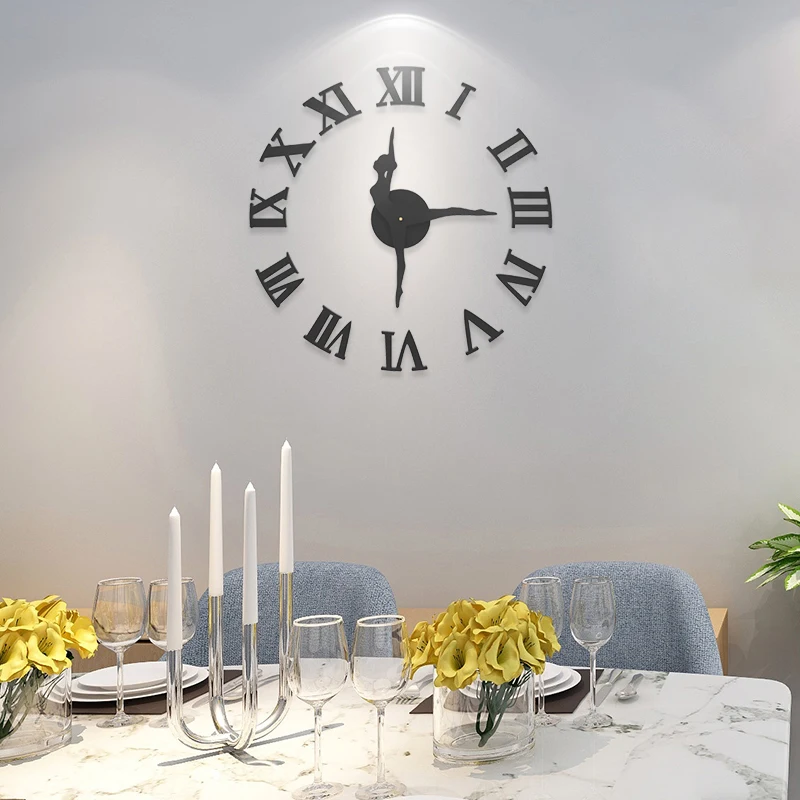 

Novelty Acrylic Mirror Wall Sticker Clocks For Home Decoration DIY Modern Small Wall Clock 2 2 2, Gold,silver,black,red