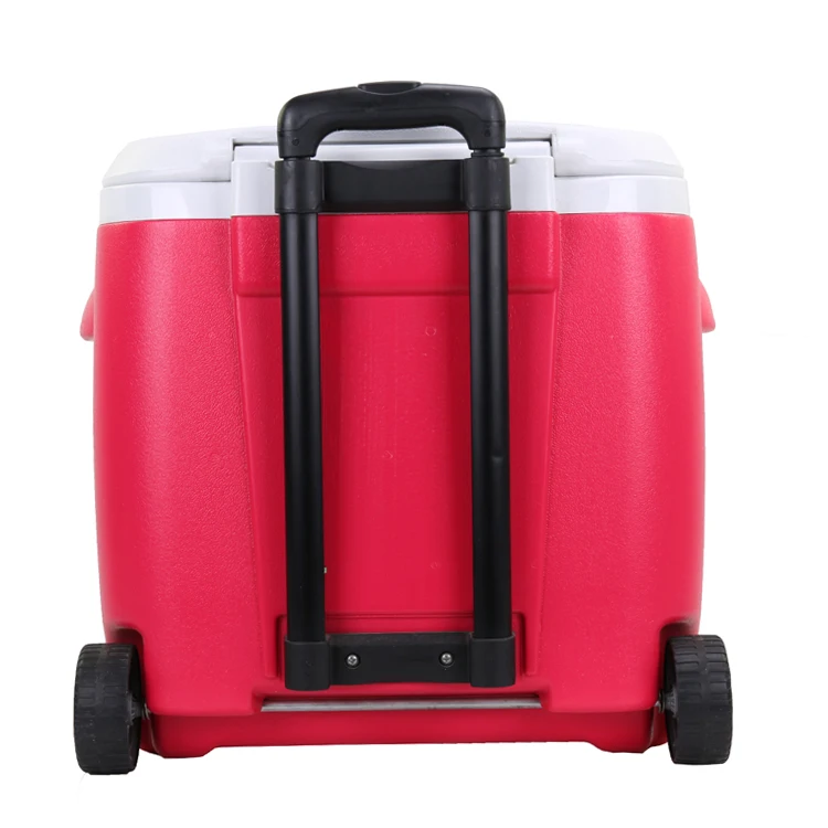 38l Outdoor Ice Box Cooler Wheeled Camping Insulated Ice Cooler Box