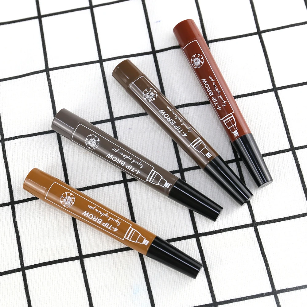 

Waterproof Fork Tip Eyebrow Tattoo Pen Cosmetics 4 Fork Tips Cosmetic Eyebrow Pencil makeup