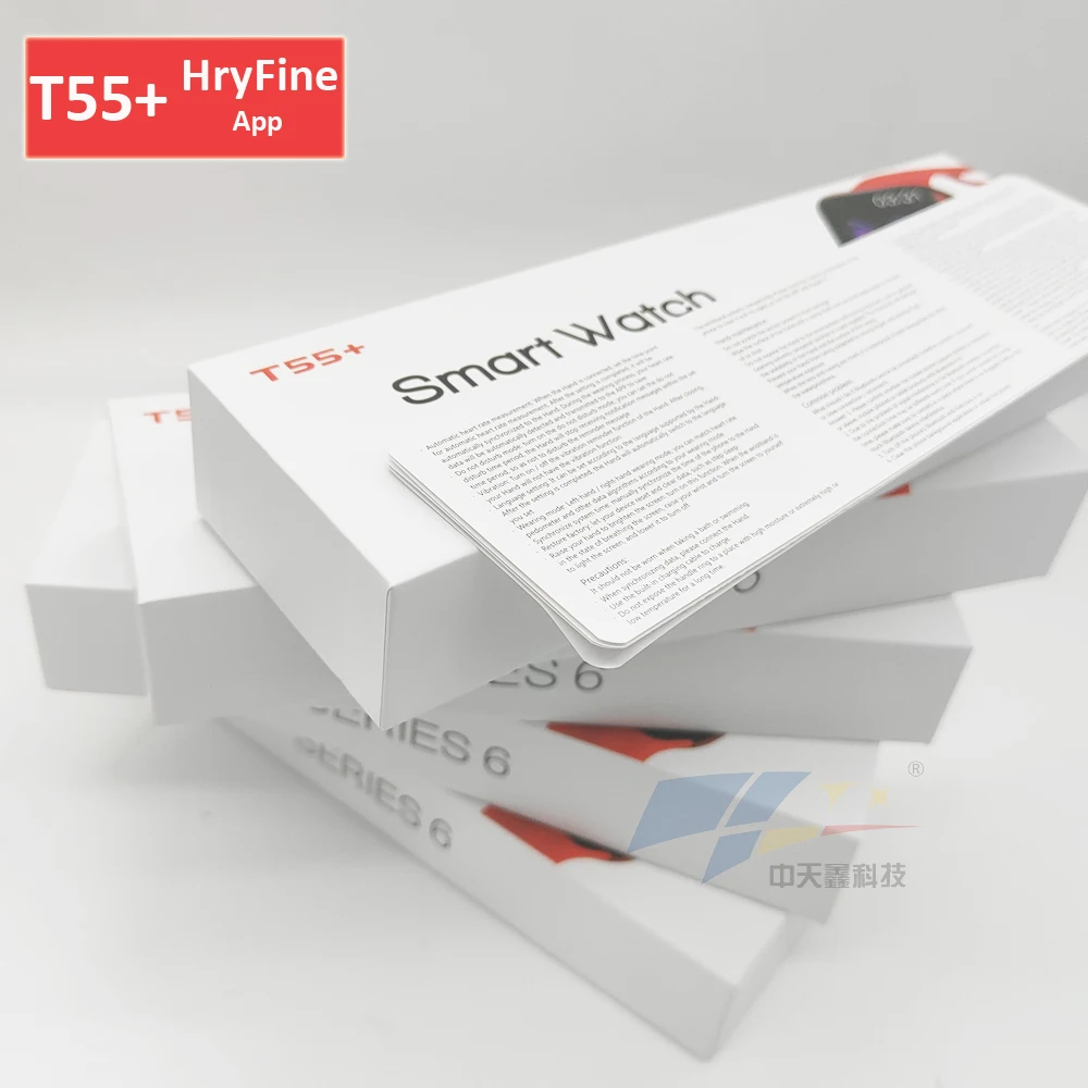 

2021 Newest T55+ Smart Watch 44mm Series 6 Heart Rate Monitor Fitness Tracker Waterproof Sports Smart Bracelet T55 Plus, Black white red pink blue