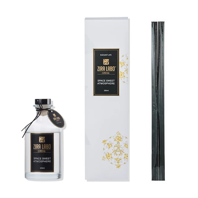 

2021 New arrivals 200ML Glass Bottle private label home fragrance reed diffuser with rattan sticks