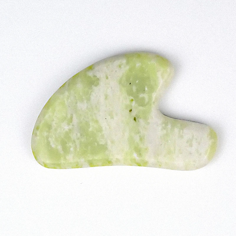 

New arrival Heart shape jade xiuyu quartz guasha 100% natural jade gua sha tool for face, Green