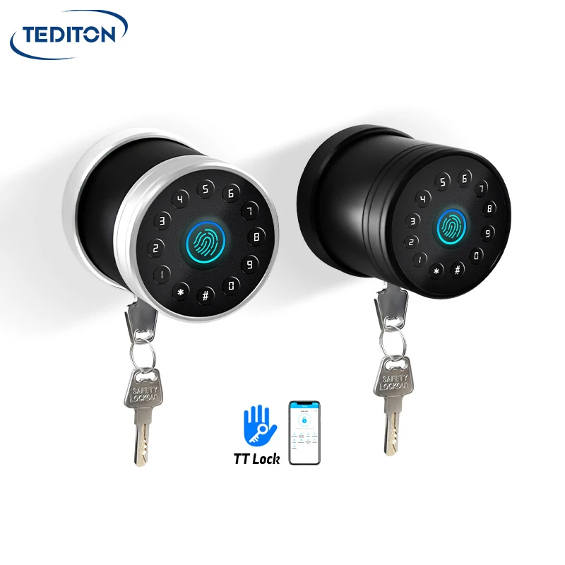 

Tediton New Design Mobile Phone APP Wifi Smart Biometric Fingerprint Door Lock for Alexa Google home